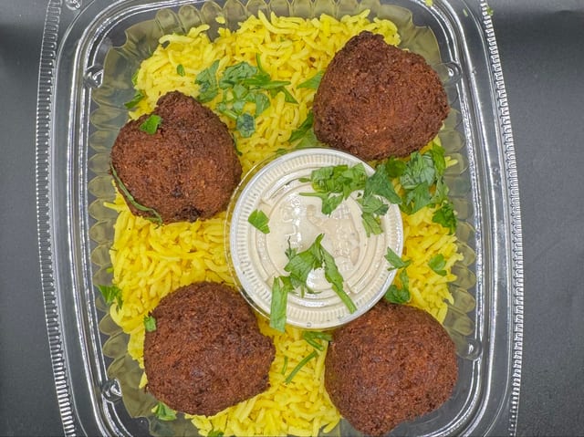 Falafel Rice Bowl.